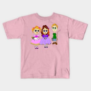 Three Big Eyed Children Kids T-Shirt